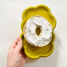 Bagel With Cream Cheese/ Dopamine Decor/ Maximalist Fake Food/ Food Pop Art/ Wall Sculpture/ Funky Unique Gift/Kitchen - thumbnail 4