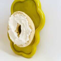 Bagel With Cream Cheese/ Dopamine Decor/ Maximalist Fake Food/ Food Pop Art/ Wall Sculpture/ Funky Unique Gift/Kitchen - thumbnail 3