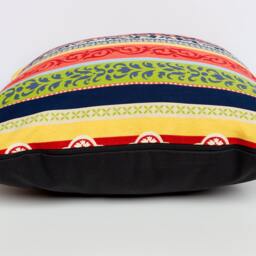 striped Reversible Pillow Cover in A Siesta Print, Multicolor Tropical Spice - Modern D??cor - thumbnail 3