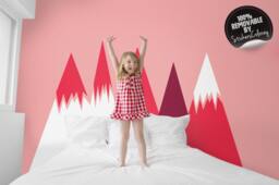 Removable Mountains Wall Decal, Mountainous Decor For Kids Room, Nursery, Self Adhesive, Peel & Stick Sticker #55 - thumbnail 1