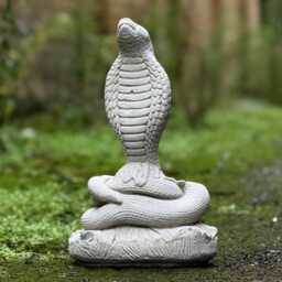 Concrete King Cobra Statue Stone Garden & Home Decoration Cement Snake Sculpture Outdoor Wildlife Ornament Yard Art Figurine Lover Gift - thumbnail 4