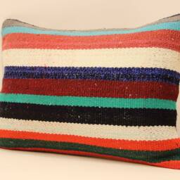 Turkish Kilim Lumbar Pillow Cover 14x20 Hand Made Cushion Decorative Throw Armchair Farmhouse Casehome Design 4Bef-81 - thumbnail 3
