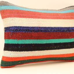 Turkish Kilim Lumbar Pillow Cover 14x20 Hand Made Cushion Decorative Throw Armchair Farmhouse Casehome Design 4Bef-81 - thumbnail 2