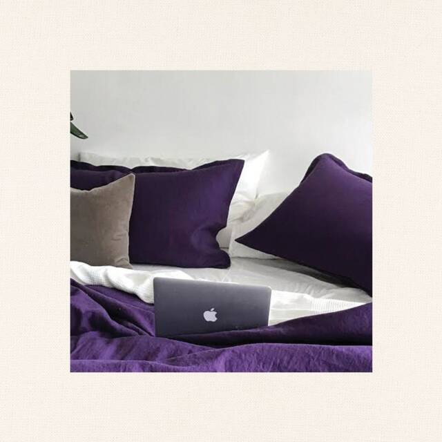Pair Of Pure White Linen Shams - Modern Bedding Made To Order in The Usa - image 1