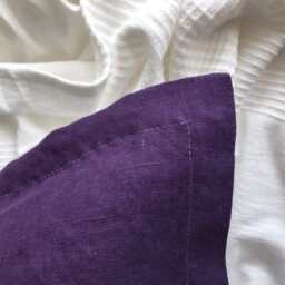 Pair Of Pure White Linen Shams - Modern Bedding Made To Order in The Usa - thumbnail 4