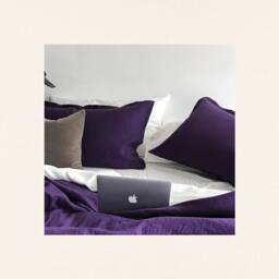 Pair Of Pure White Linen Shams - Modern Bedding Made To Order in The Usa - thumbnail 1