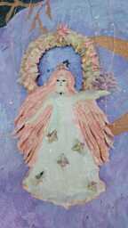 Goddess Of Universe Ceramic Handmade Wall Hanging. With Selection Charms. Mushroom Air Fire Water Lotus Moon & Personalise