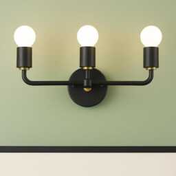 Brass 3-Light Vanity Wall Sconce - Mid-Century Sputnik Lighting - thumbnail 2