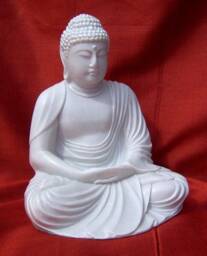 Buddha. Classic Style. Meditation. White Marble. Zen. Decor. Wellbeing. Relaxation. Handmade. Health. India. Thailand. Thai. Men'sgift - thumbnail 2