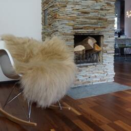 "Sheepskin Icelandic Cream Throw Genuine Leather Sheep Skin 50""x 30" - thumbnail 2