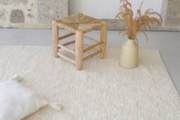 Large Cream Rug 140x200 cm, Ecru Living Room Rug, Area Soft Nursery Kids Bedroom Salon - thumbnail 1