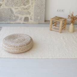 Large Cream Rug 140x200 cm, Ecru Living Room Rug, Area Soft Nursery Kids Bedroom Salon - thumbnail 3