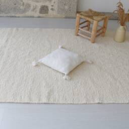 Large Cream Rug 140x200 cm, Ecru Living Room Rug, Area Soft Nursery Kids Bedroom Salon - thumbnail 4