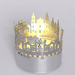 Nancy Skyline Shadow Play Mesmerizing Silhouette Candle Attachment - Perfect Souvenir For Fans Of City Architecture Lovers - thumbnail 4