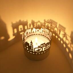 Nancy Skyline Shadow Play Mesmerizing Silhouette Candle Attachment - Perfect Souvenir For Fans Of City Architecture Lovers - thumbnail 3