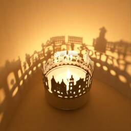 Nancy Skyline Shadow Play Mesmerizing Silhouette Candle Attachment - Perfect Souvenir For Fans Of City Architecture Lovers - thumbnail 2