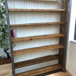 Wide Shelving Unit, Shop Unit, Office Storage Unit - Reclaimed Real Wood - The Ross - thumbnail 2