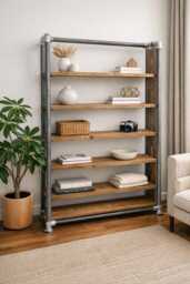 Wide Shelving Unit, Shop Unit, Office Storage Unit - Reclaimed Real Wood - The Ross - thumbnail 1