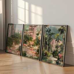 Set Of 3 Medell??n Posters, Colombia Travel Wall Art, City Landscape Print Set, Modern Artwork, Cultural Home Decor, Vibrant Urban Style - thumbnail 3