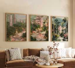 Set Of 3 Medell??n Posters, Colombia Travel Wall Art, City Landscape Print Set, Modern Artwork, Cultural Home Decor, Vibrant Urban Style