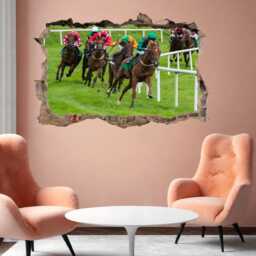 Horse Racing Wall Decal Sticker Mural Poster Print Art Home Office Decor Bk10 - thumbnail 2