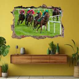 Horse Racing Wall Decal Sticker Mural Poster Print Art Home Office Decor Bk10 - thumbnail 3