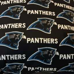 "Carolina Panthers Decorative Pillow - Black Blue Cotton Throw - 16"" X 16" - thumbnail 3