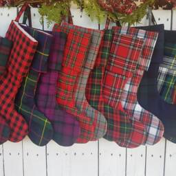 Farmhouse Plaid Christmas Stockings With Cuff - thumbnail 2
