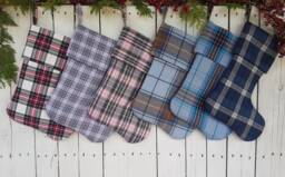 Farmhouse Plaid Christmas Stockings With Cuff - thumbnail 1