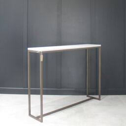 Console Table Mild Steel Framed Bronze Powder Coated Sideboard Radiator Cover With Stone Worktop - thumbnail 3