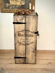 "Cabinet Home Bar Wooden Box Cargo Chest ""Bordeaux"
