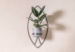 Wall Garden Indoor Jungle Metal Flower Holder Plant Hanger, Hilton Carter Style Modern Farmhouse Decor, Green House Geometric Welded Decor