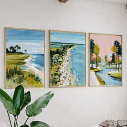 Hilton Head South Carolina Poster Set Of 3 Travel Wall Art Usa Coastal Island Beach Print, Vintage Minimalist Style - thumbnail 3