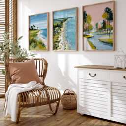 Hilton Head South Carolina Poster Set Of 3 Travel Wall Art Usa Coastal Island Beach Print, Vintage Minimalist Style - thumbnail 4