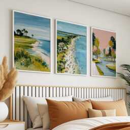 Hilton Head South Carolina Poster Set Of 3 Travel Wall Art Usa Coastal Island Beach Print, Vintage Minimalist Style - thumbnail 2