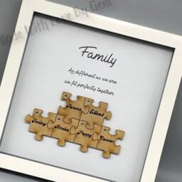 Personalised Jigsaw Puzzle Piece Family Frame Custom Wall Art Gift - thumbnail 4