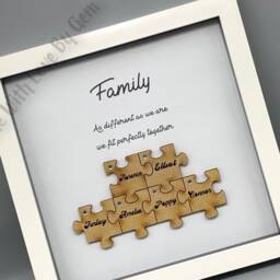 Personalised Jigsaw Puzzle Piece Family Frame Custom Wall Art Gift - thumbnail 2
