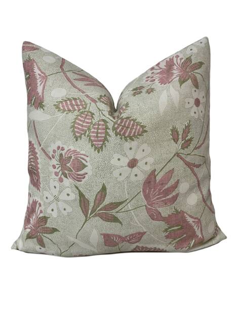 Thibaut Indienne Hazel Blush Anna French Collection Cushion Cover Pillow Double Sided - image 1