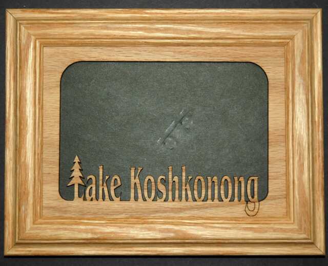 "Lake Picture Frame Personalized With Any Name - Holds 1 4"" X 6"" Or 5"" 7" - image 1