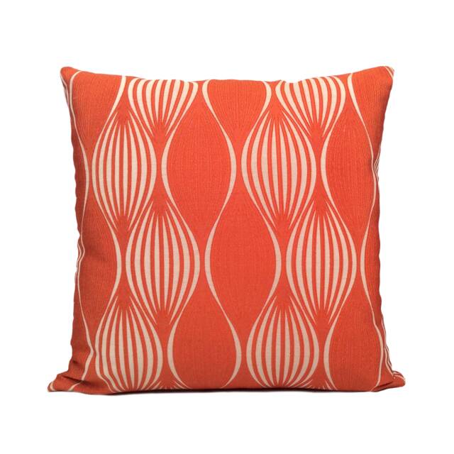 Orange Beige Off White Decorative Throw Pillow Cover, Cotton Silk Blend Cushion Covers, Textured Accent Trendy Boutique Modern Pillowcase - image 1