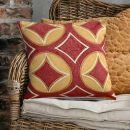 "Gold/Orange Moroccan Cushion Covers - Geometric Home Decor Throw Pillow 14""-18" - thumbnail 3