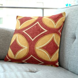"Gold/Orange Moroccan Cushion Covers - Geometric Home Decor Throw Pillow 14""-18" - thumbnail 2