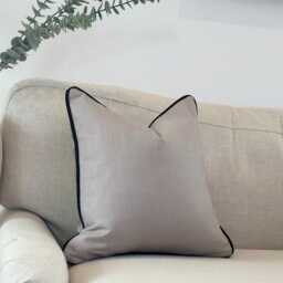 Modern Grey Cushion Cover - Luxury Velvet Pillow Decor - Trinity - thumbnail 3