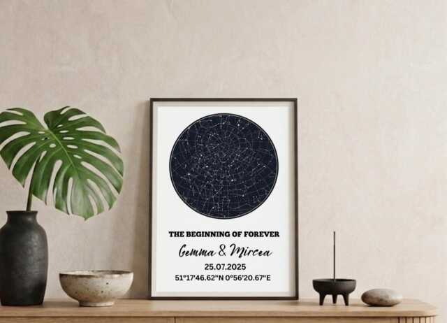 Personalized Star Map Framed Print - image 1