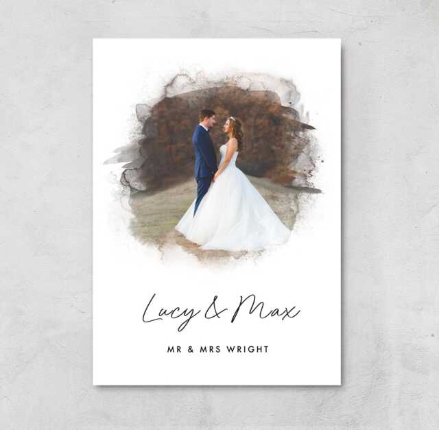 Wedding Photo Print. Personalised Keepsake Gift. Framed Wall Art For Home. Use Your Own. Custom Made - image 1