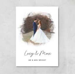 Wedding Photo Print. Personalised Keepsake Gift. Framed Wall Art For Home. Use Your Own. Custom Made - thumbnail 1