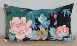 Linwood Omega Prints On The River Aqua & Velvet Cushion Cover 30x50 cm - thumbnail 1