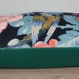 Linwood Omega Prints On The River Aqua & Velvet Cushion Cover 30x50 cm - thumbnail 2