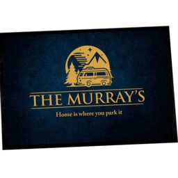 Personalised Motorhome Mat - Large Blue Grunge Campervan Door Mat 60 X 40 cm Ps950 - thumbnail 2
