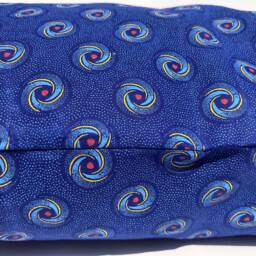 "Indigo Shweshwe South African Handmade Cushion Cover, 45cm X - 18""X18" - thumbnail 3